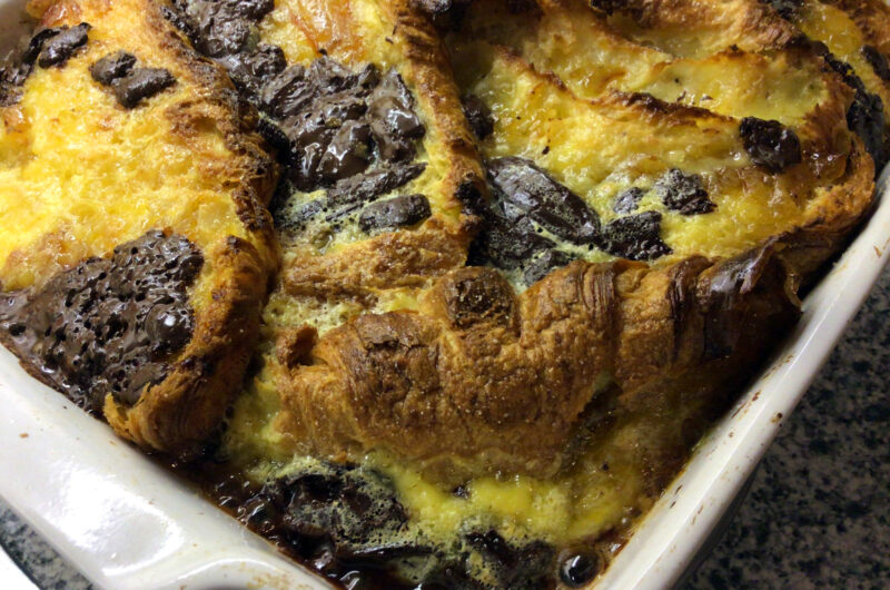 Marmalade Croissant, Chocolate and Butter Pudding* (*no butter)