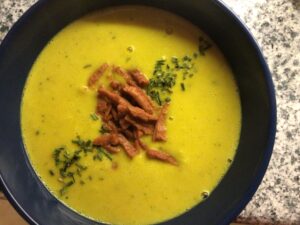 Butter Bean, Thyme, Ginger and Turmeric soup