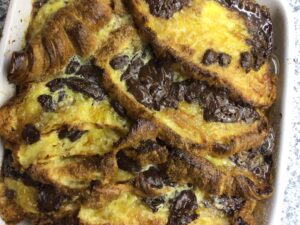 Marmalade Croissant, Chocolate and Butter Pudding* (*with no butter)